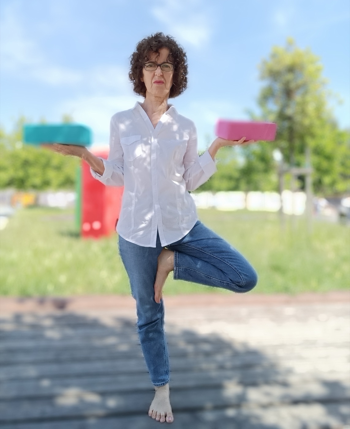 Lezione di yoga individuale con Carla Bravi